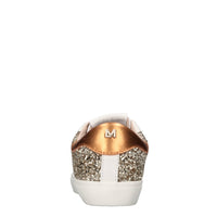 Sneakers in pelle e glitter 