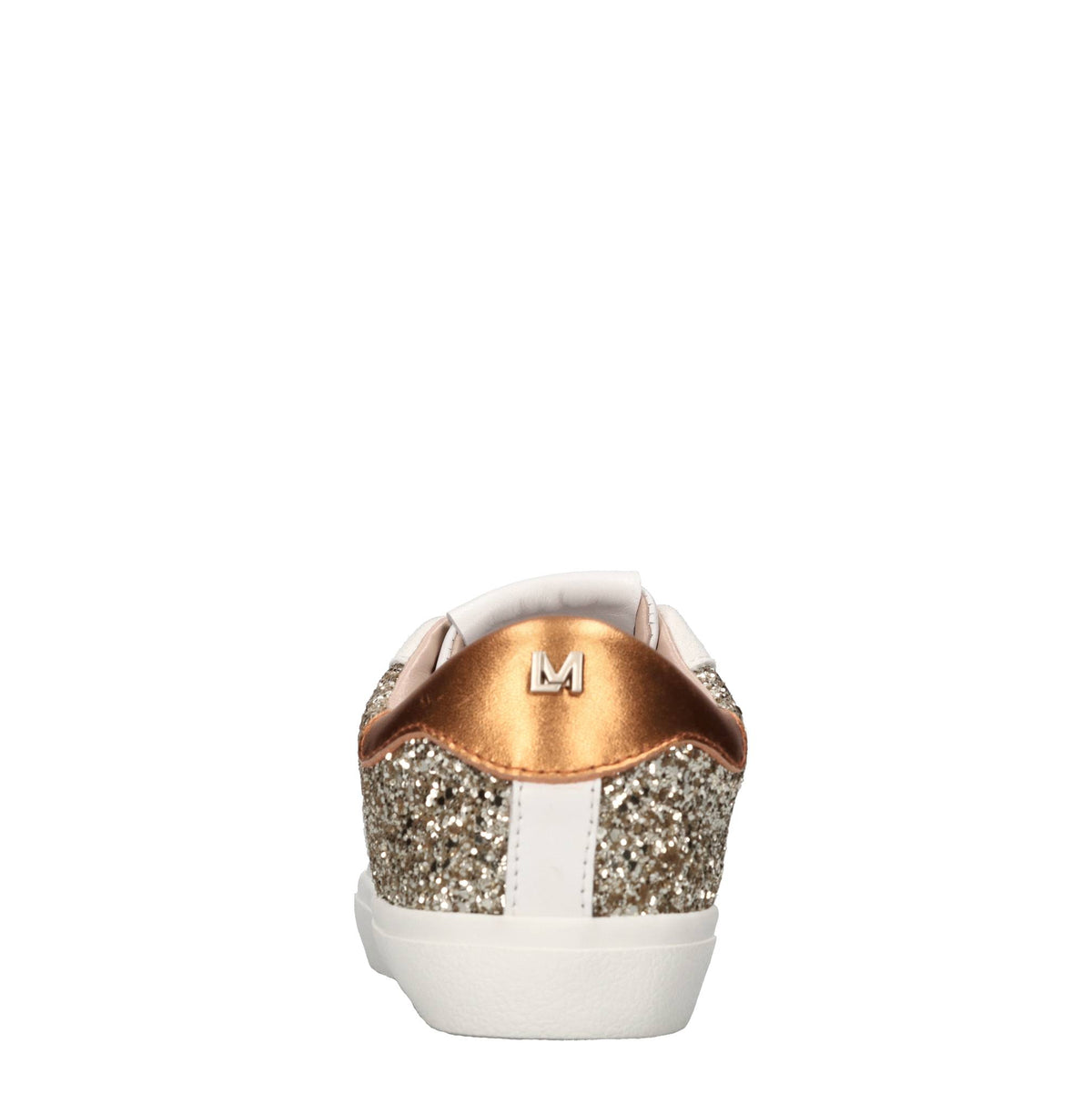 Sneakers in pelle e glitter 