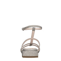 Sandali in tessuto microglitter 
