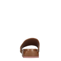 Mules in rafia e tessuto 