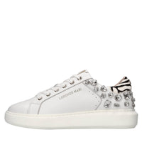 Sneakers in pelle cavallino e strass 
