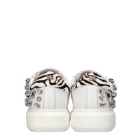 Sneakers in pelle cavallino e strass 