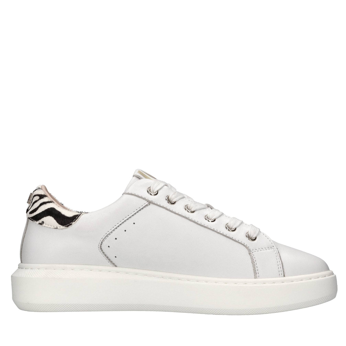 Sneakers in pelle cavallino e strass 