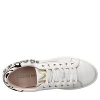 Sneakers in pelle cavallino e strass 
