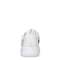 Sneakers in pelle e tessuto 