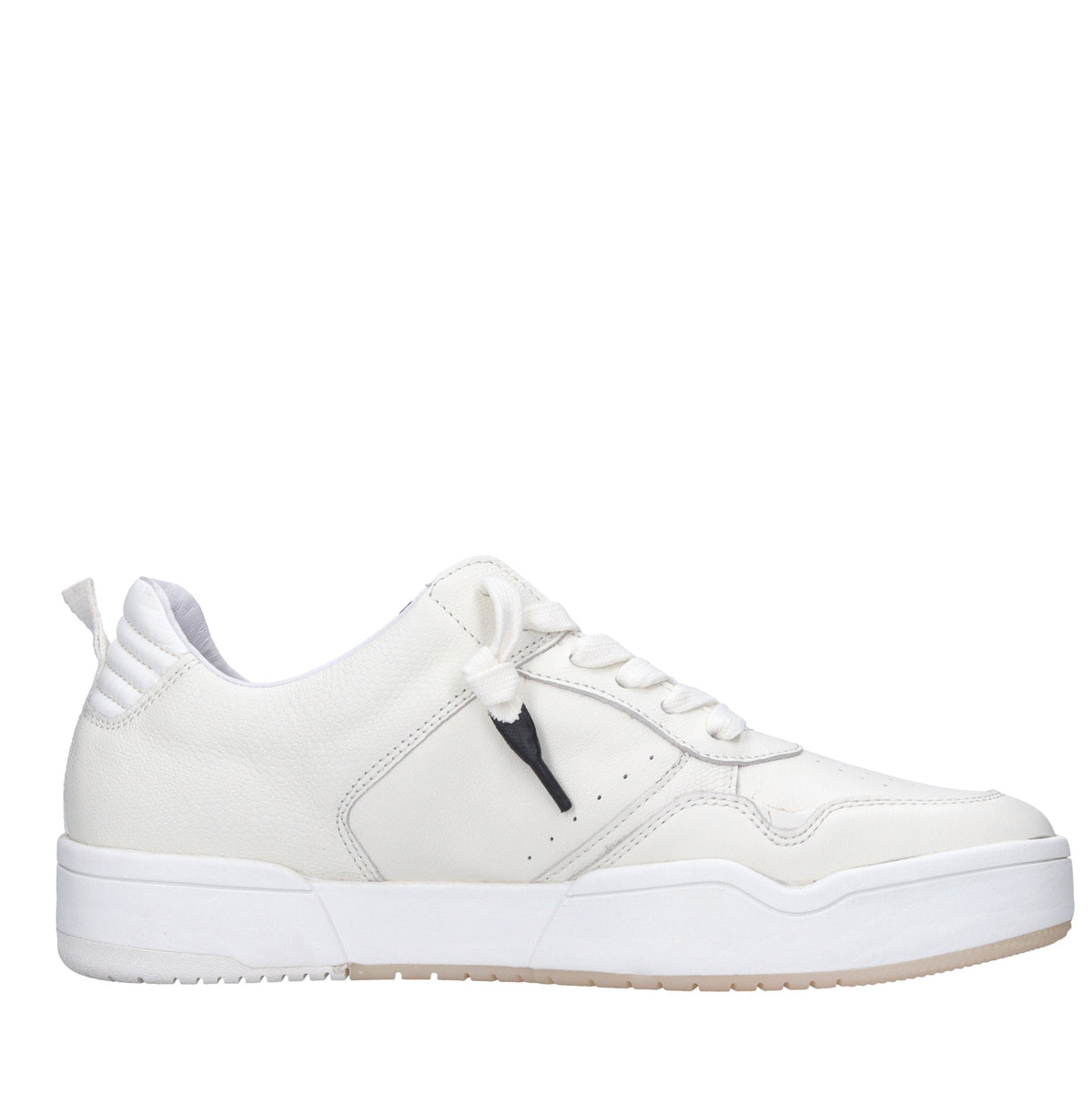 Sneakers in pelle e tessuto 