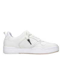 Sneakers in pelle e tessuto 