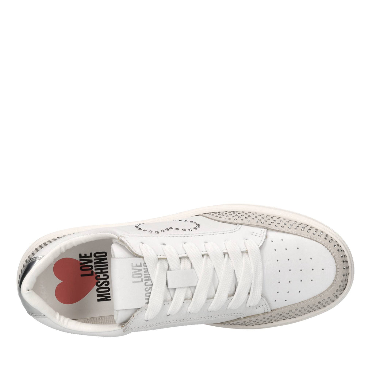Sneakers in camoscio, ecopelle e strass 