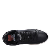 Sneakers in pelle, ecopelle e strass 