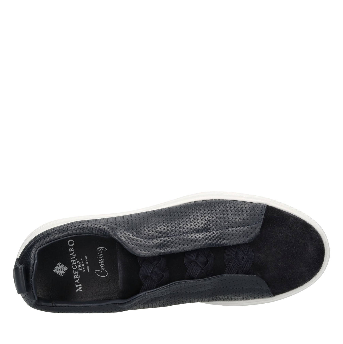 Slip-on in pelle e camoscio 