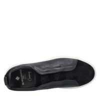 Slip-on in pelle e camoscio 