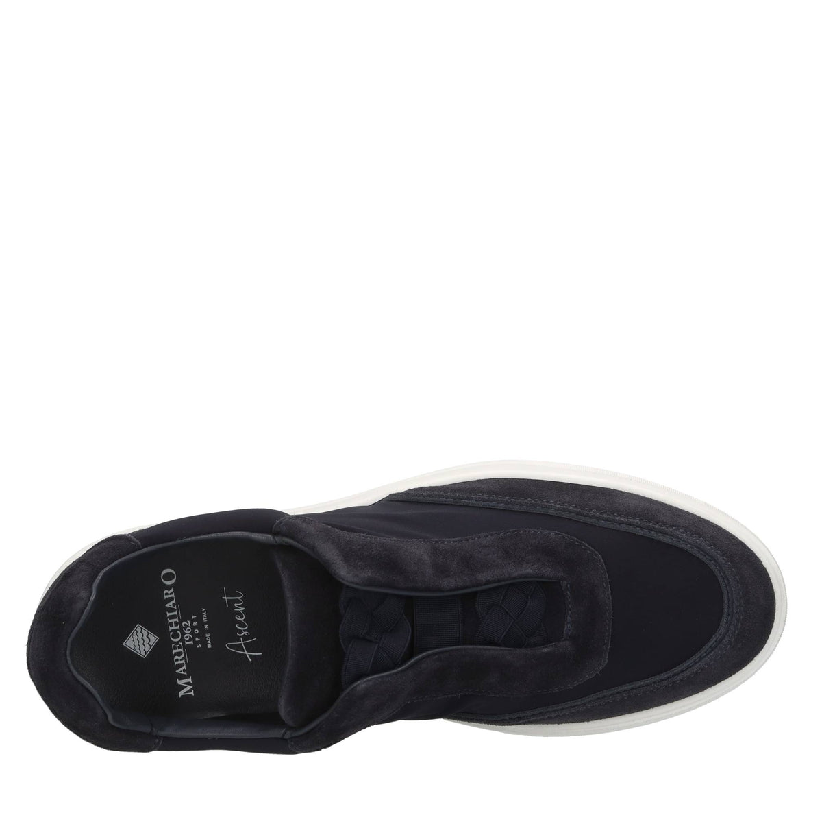 Slip-on in camoscio e tessuto elasticizzato 