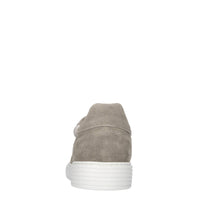 Slip-on in camoscio e tessuto elasticizzato 