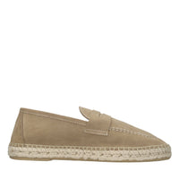 Mocassini espadrillas in camoscio e rafia 