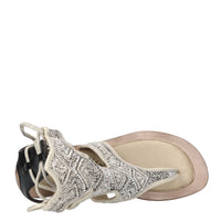 Sandali flat infradito in pelle 
