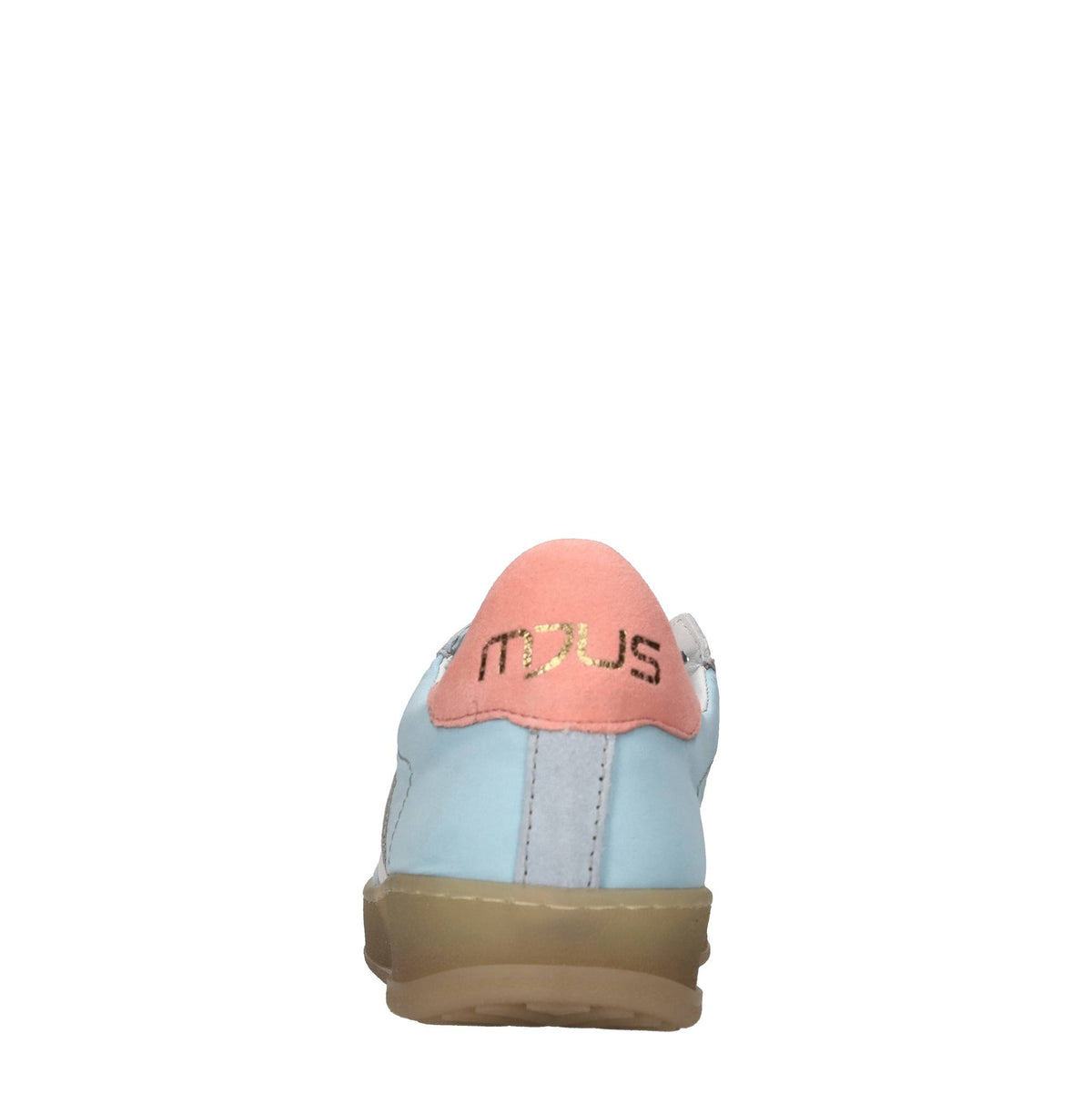 Sneakers in pelle e tessuto 