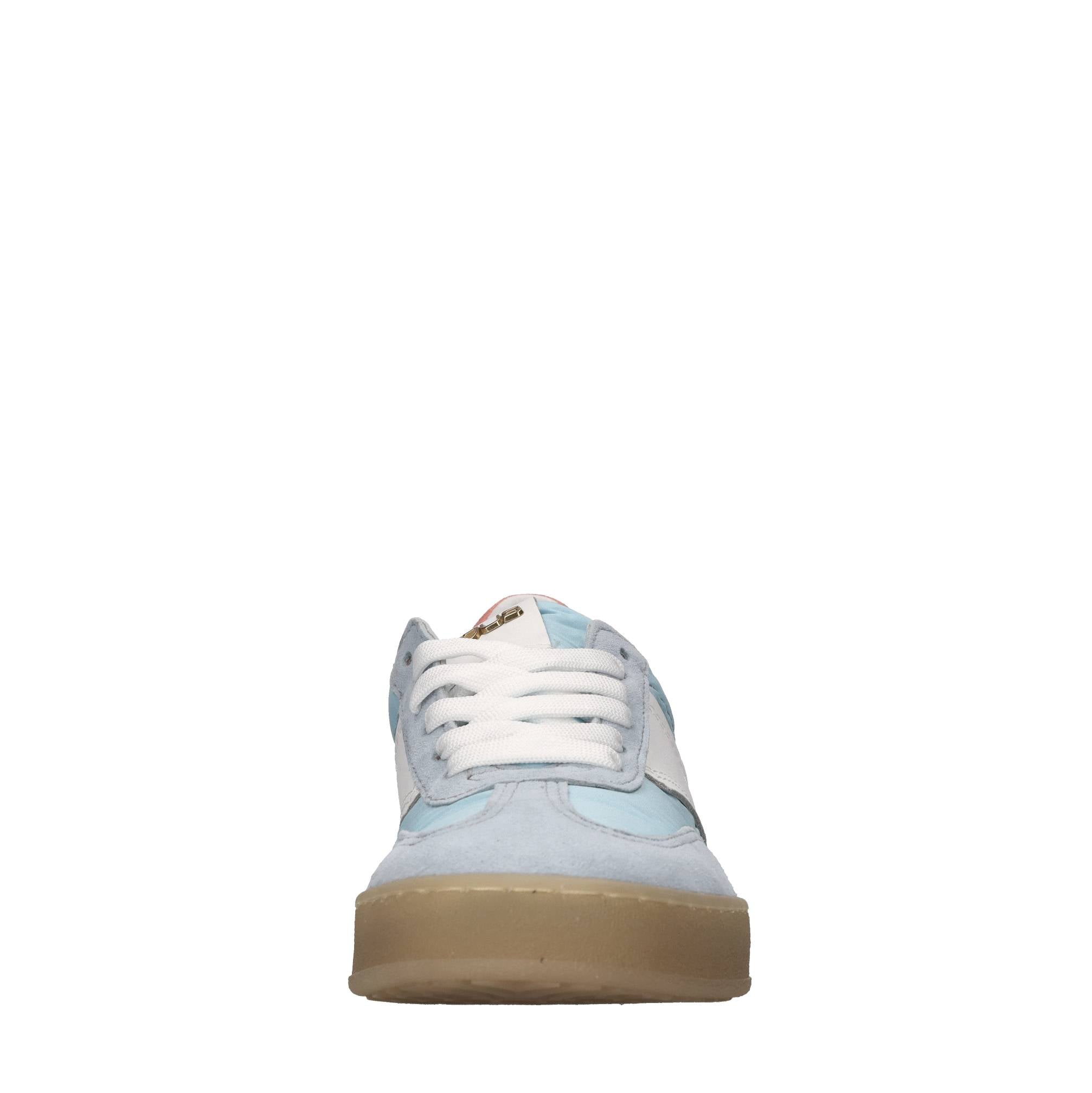 Sneakers in pelle e tessuto 