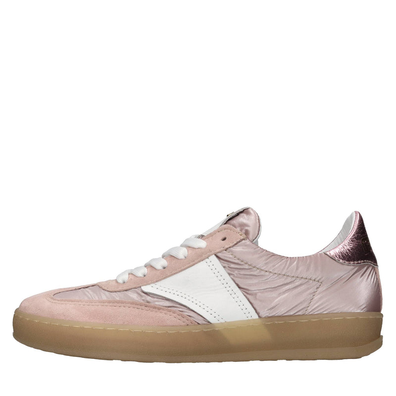 Sneakers in pelle e tessuto 