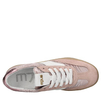Sneakers in pelle e tessuto 
