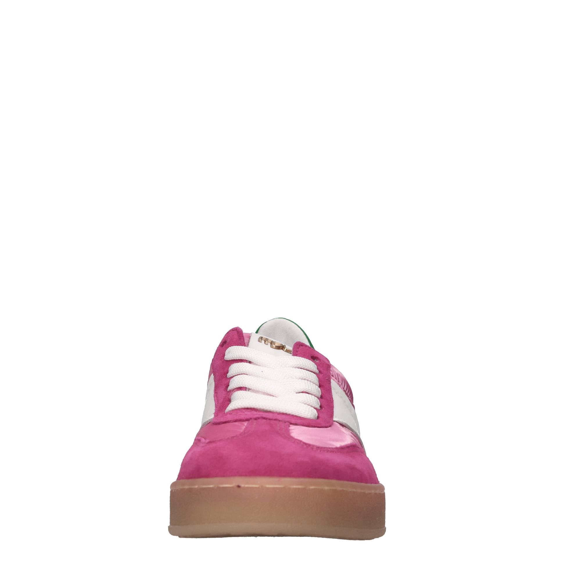 Sneakers in pelle e tessuto 