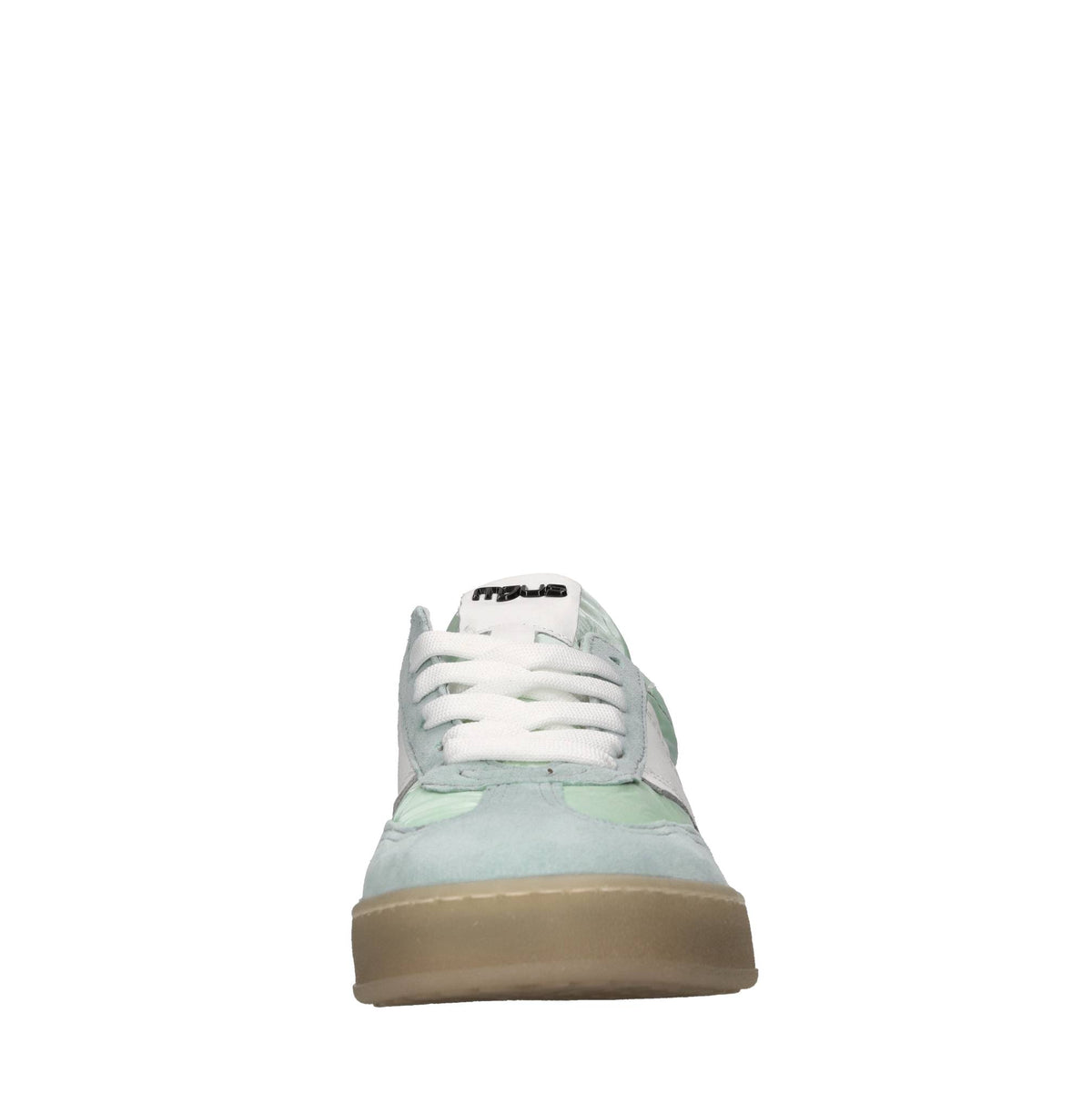 Sneakers in pelle e tessuto 