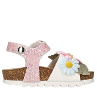 Sandali in ecopelle e glitter 