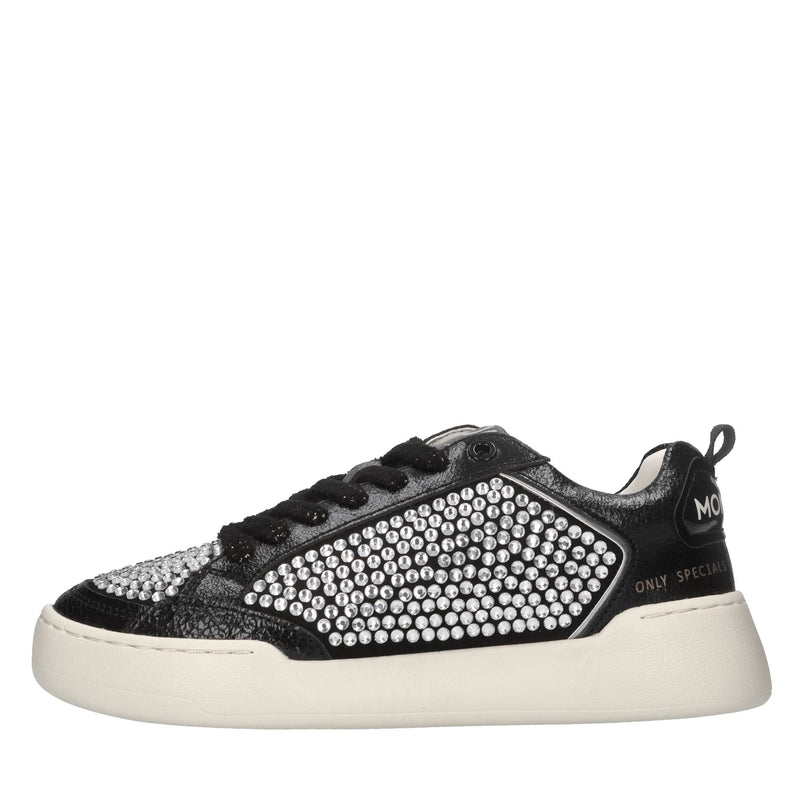 Sneakers in pelle e strass 