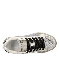 Sneakers in pelle e strass 