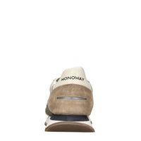 Sneakers in pelle e tessuto 