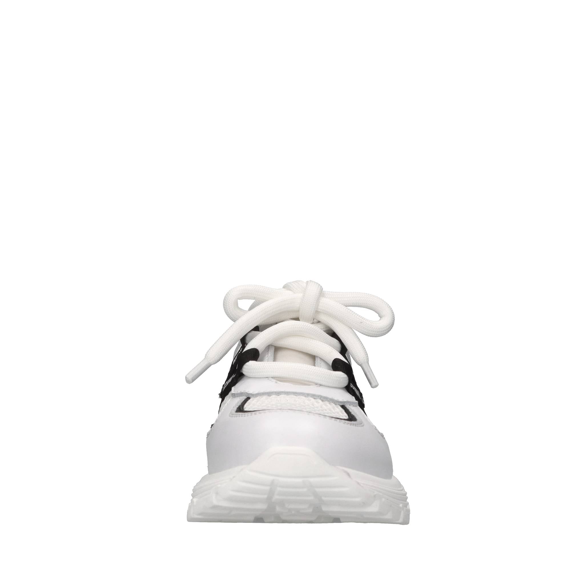 Sneakers in pelle e tessuto 