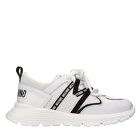 Sneakers in pelle e tessuto 