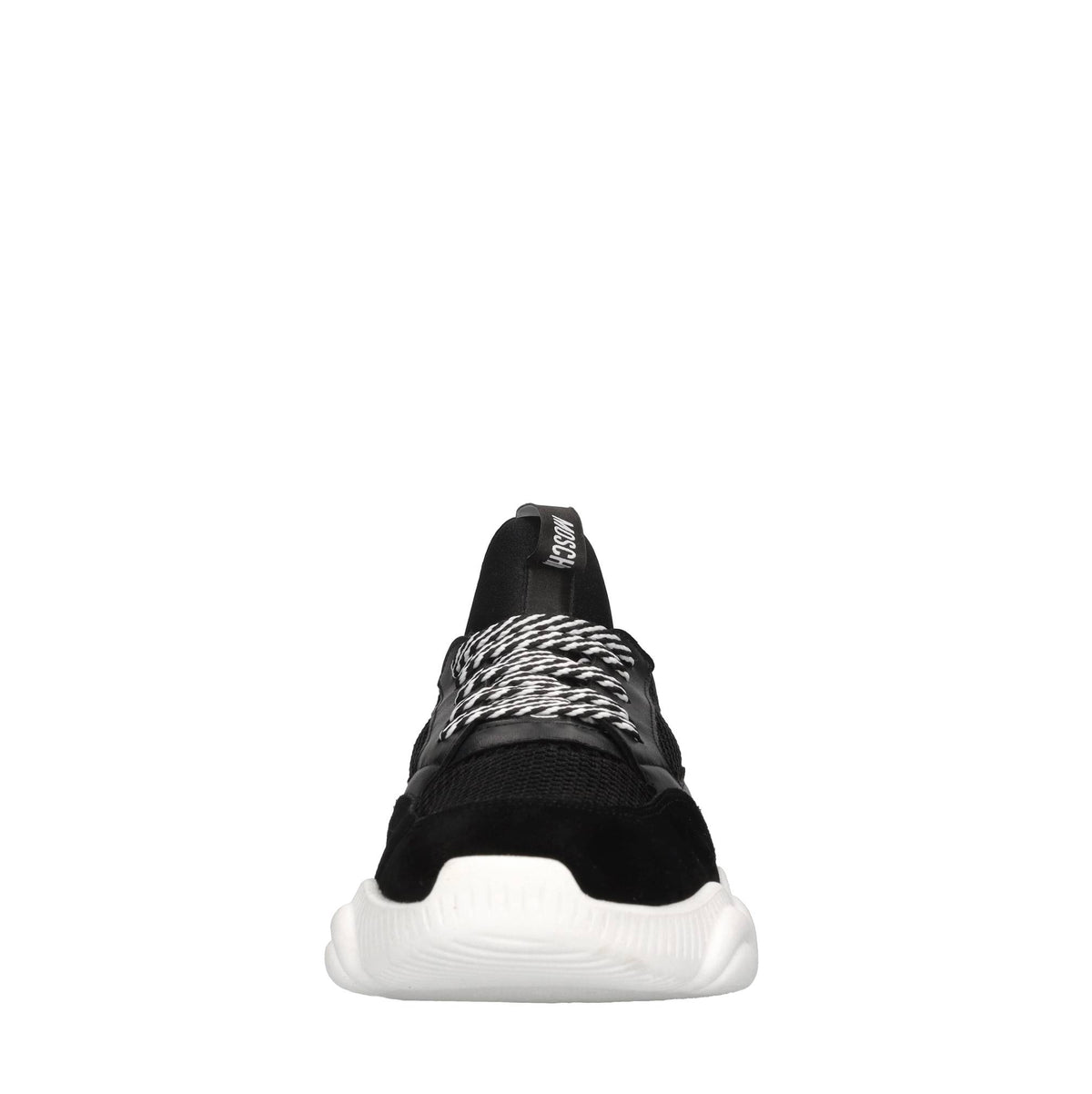 Sneakers in pelle e tessuto 
