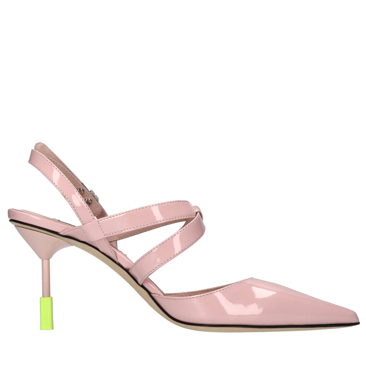 Décolleté slingback in vernice 