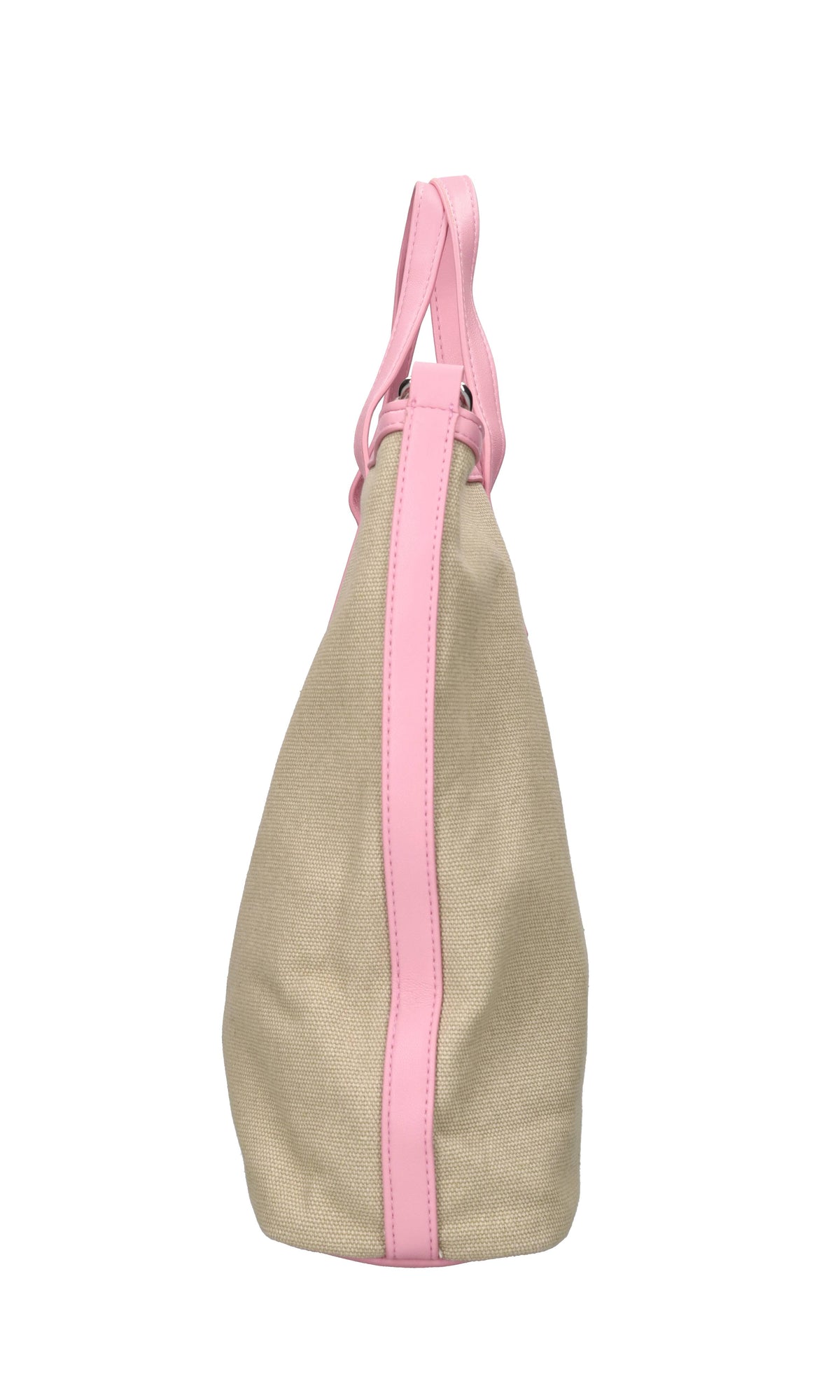 Borsa in ecopelle e tessuto 