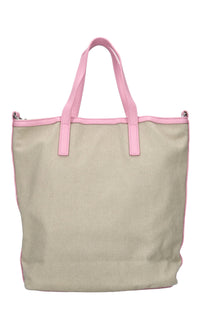 Borsa in ecopelle e tessuto 
