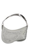 MUGLER Spiral Curve bag in satin and crystals