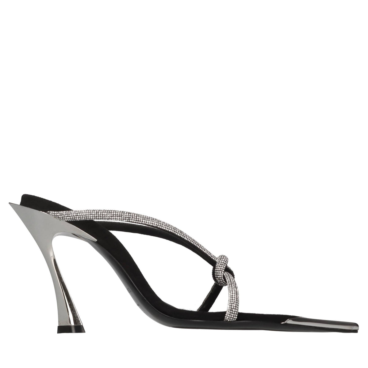 Mules Bombe in camoscio e strass 