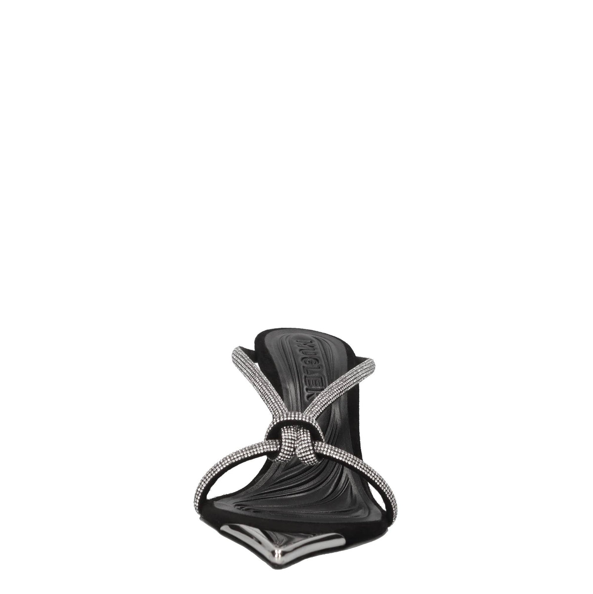 Mules Bombe in camoscio e strass 