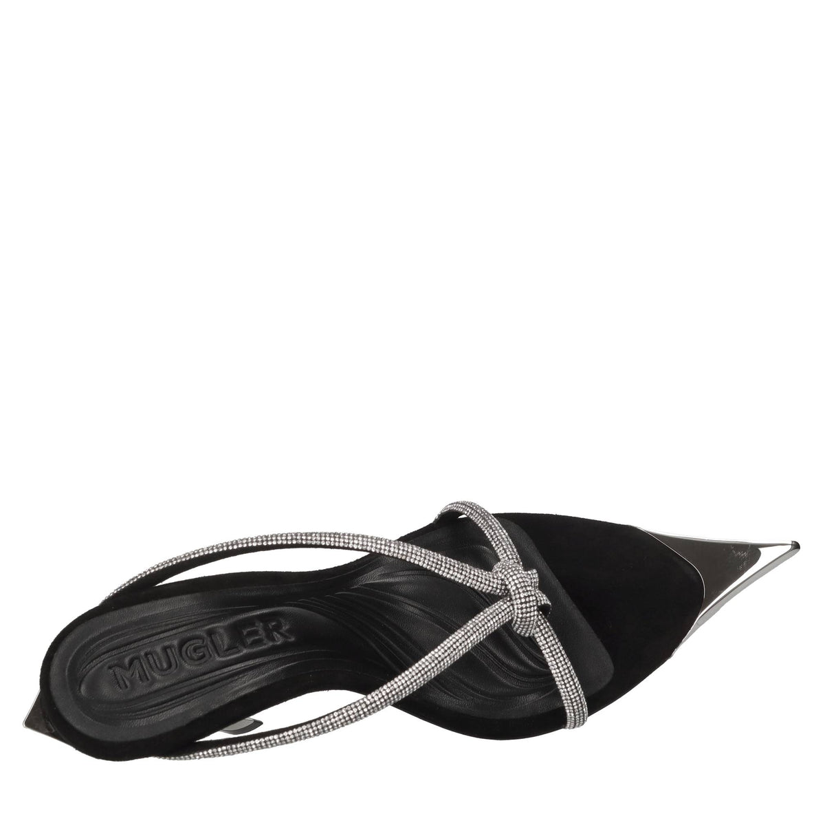 Mules Bombe in camoscio e strass 
