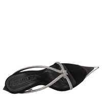 Mules Bombe in camoscio e strass 