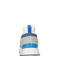 Sneakers in pelle e tessuto 