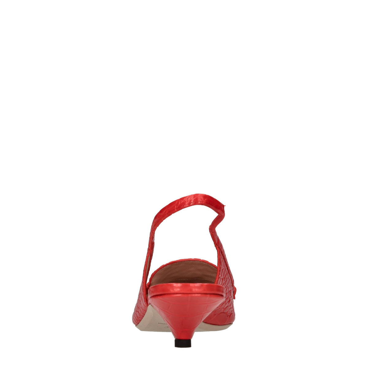 Décolleté slingback in pelle 