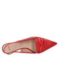 Décolleté slingback in pelle 