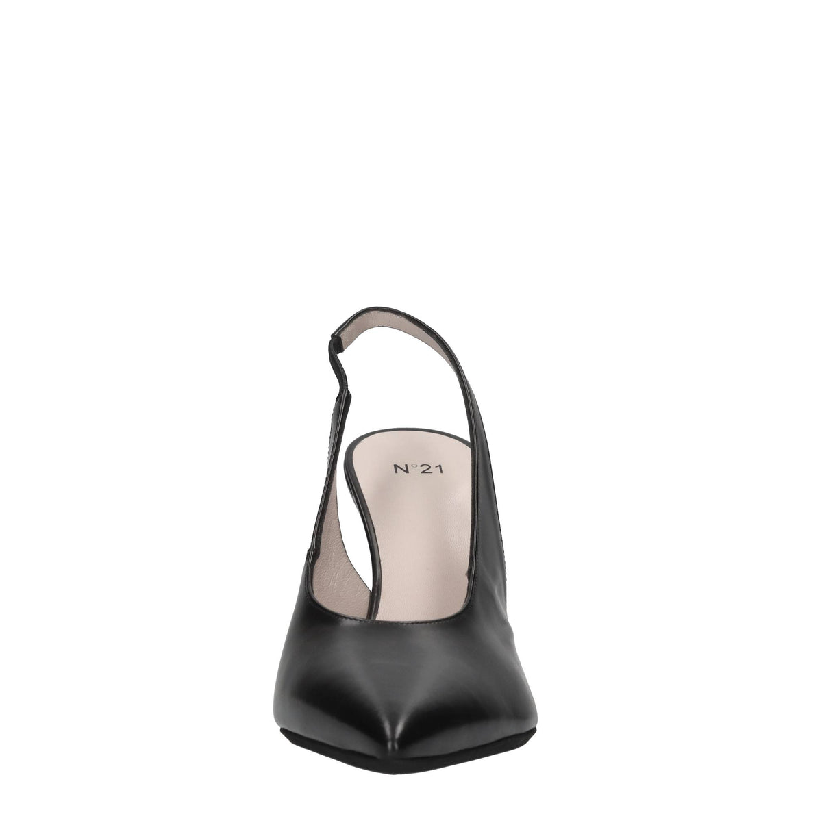 Décolleté slingback in pelle 