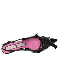 Décolleté slingback in pelle 