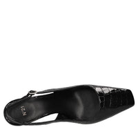 Décolleté slingback in pelle 