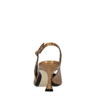 Décolleté slingback in pelle 