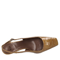 Décolleté slingback in pelle 