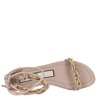 Sandali flat in pelle 
