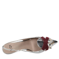 Décolleté slingback in vernice 